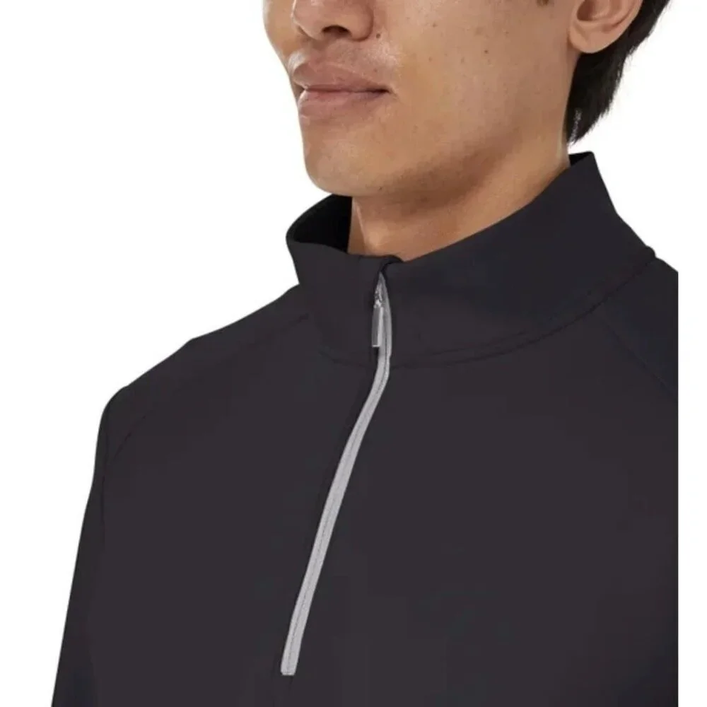 Mens Kirkland Signature Men's M Black Zip Pullover Scuba Jacket  N0317